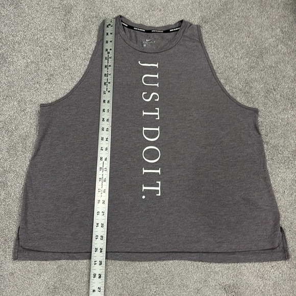 Nike Miler Just Do It Tank Gray Purple Racerback Sleeveless 928659-100 - Picture 9 of 9